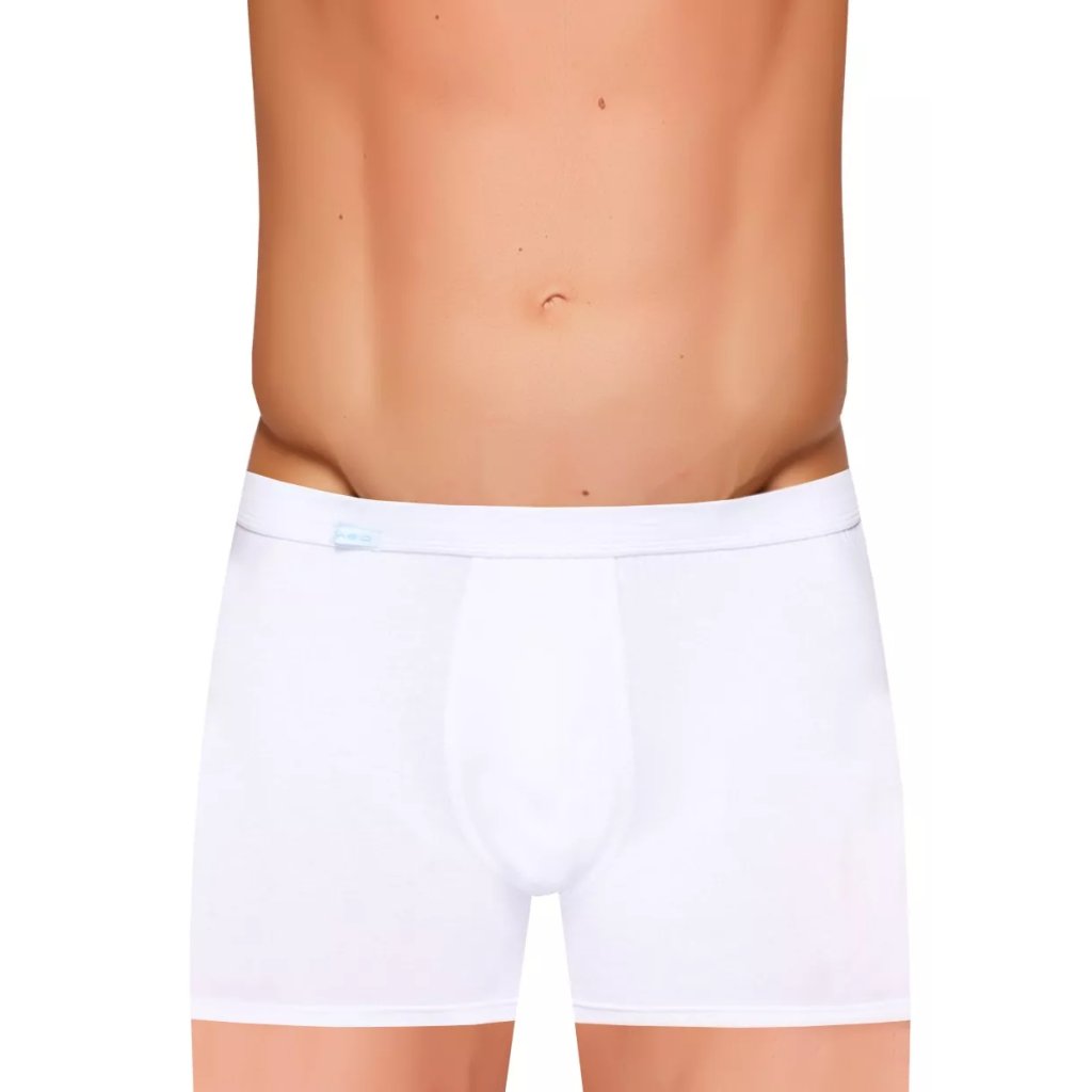Pánske jednofarebné boxerky s dlhšou nohavičkou Amante Fabio (Farba / Veľkosť <img KodProduktu="2101113002H"> biela / S/M)