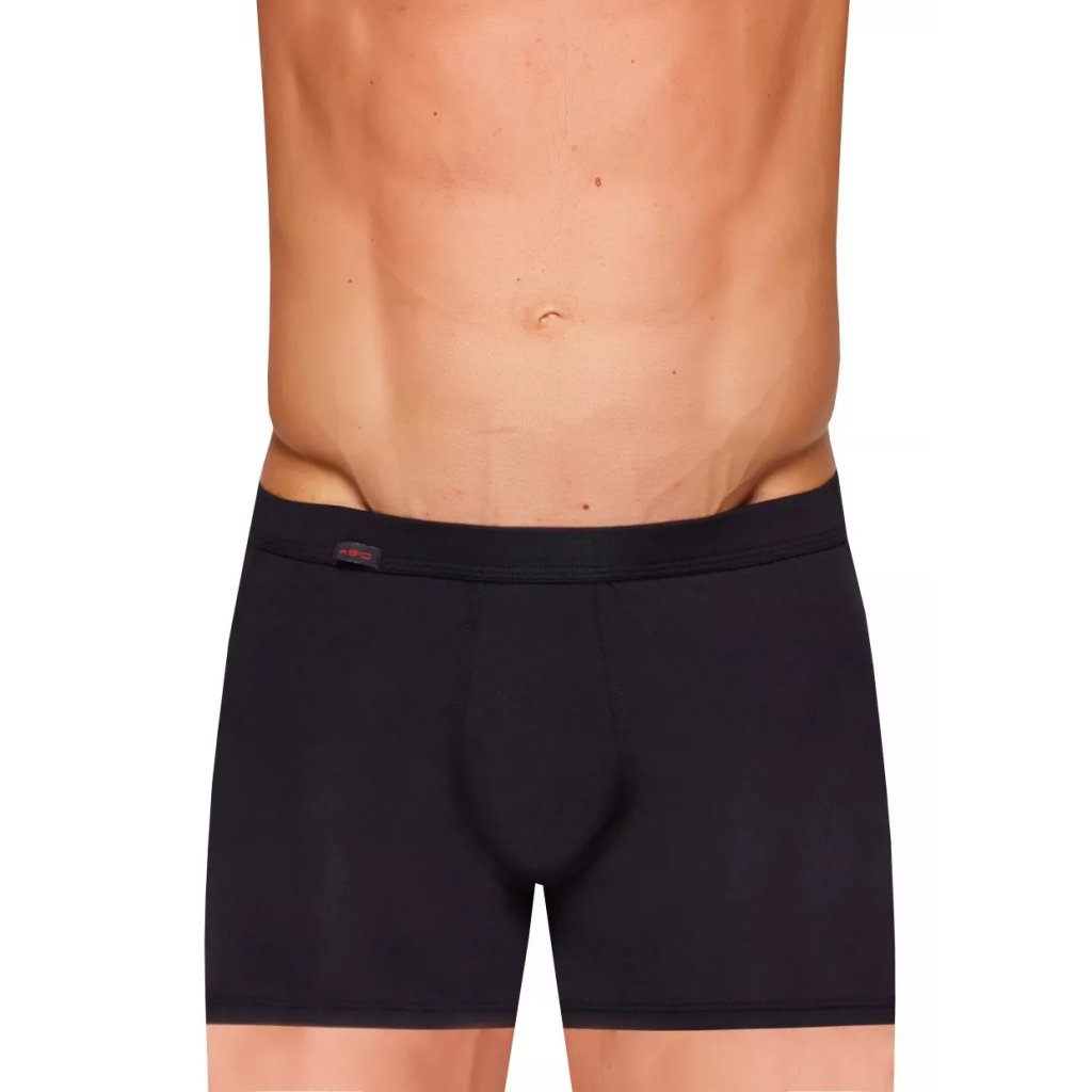 Pánske jednofarebné modálové boxerky s dlhšou nohavičkou Amante Fabio (Farba / Veľkosť <img KodProduktu="2101913001H"> čierna / S/M)