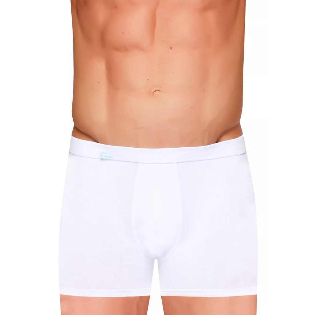 Pánske jednofarebné modálové boxerky s dlhšou nohavičkou Amante Fabio (Farba / Veľkosť <img KodProduktu="2101913002H"> biela / XL/XXL)