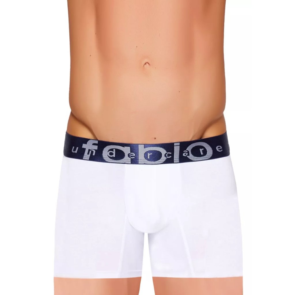 Pánske boxerky push-up Pre s vzorovanou gumou 02 Fabio (Farba / Veľkosť <img KodProduktu="2106121002H"> biela / S/M)
