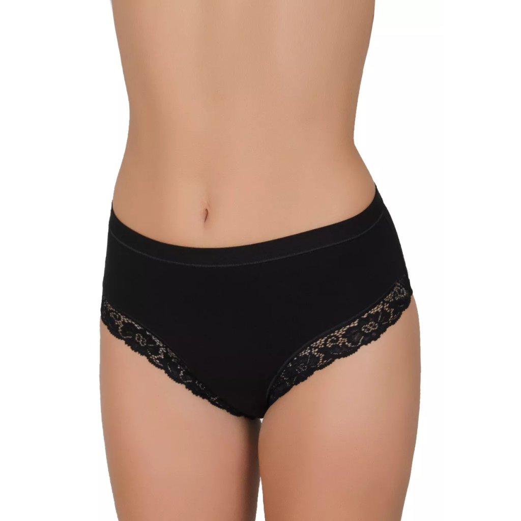 Dámske klasické čipkované nohavičky 501 Risveglia (Farba / Veľkosť <img KodProduktu="27501H"> čierna / L/XL)