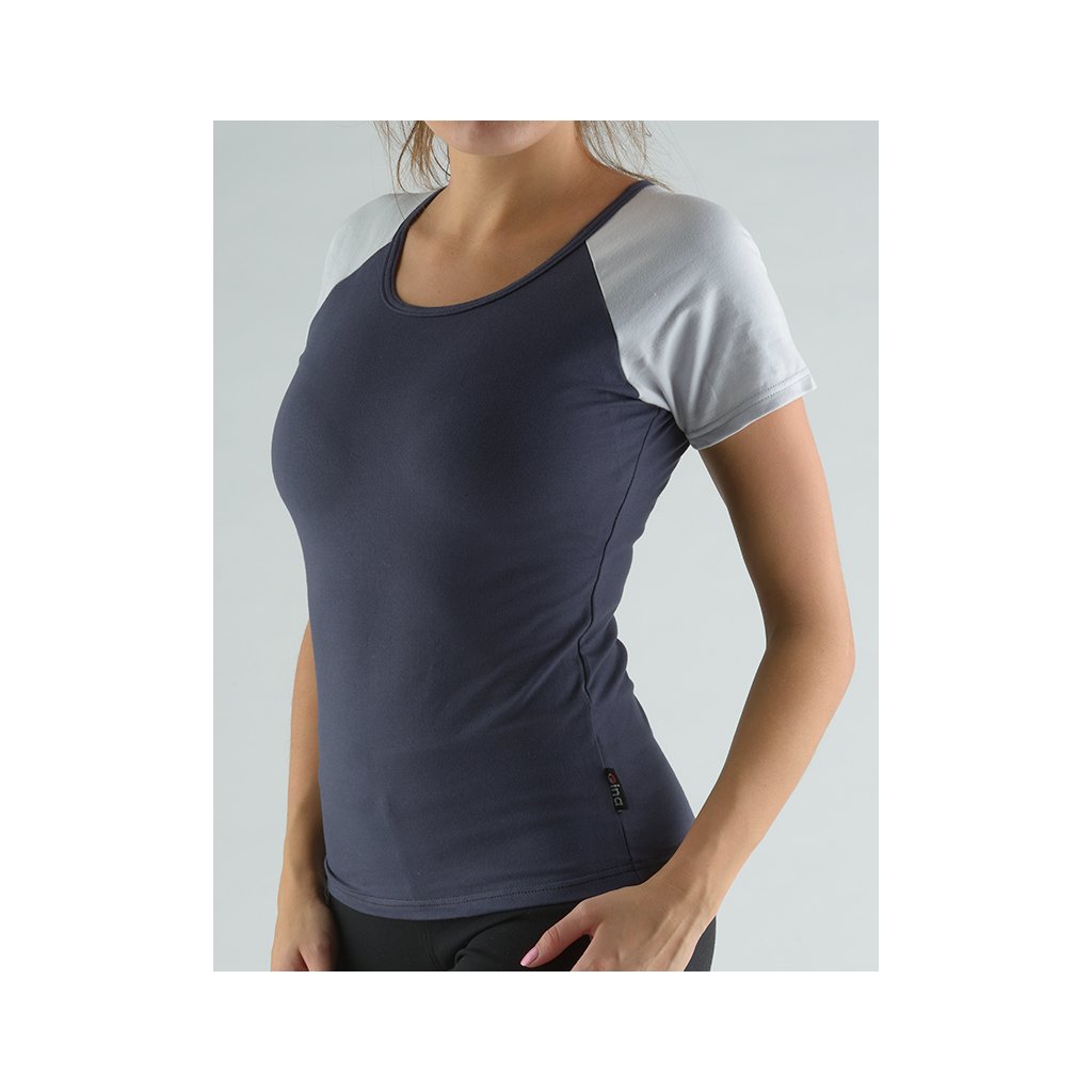 Trčka dvojfarebné 98002P (Farba / Veľkosť <img KodProduktu="98002P"> tm.popol, šedobiela / S)