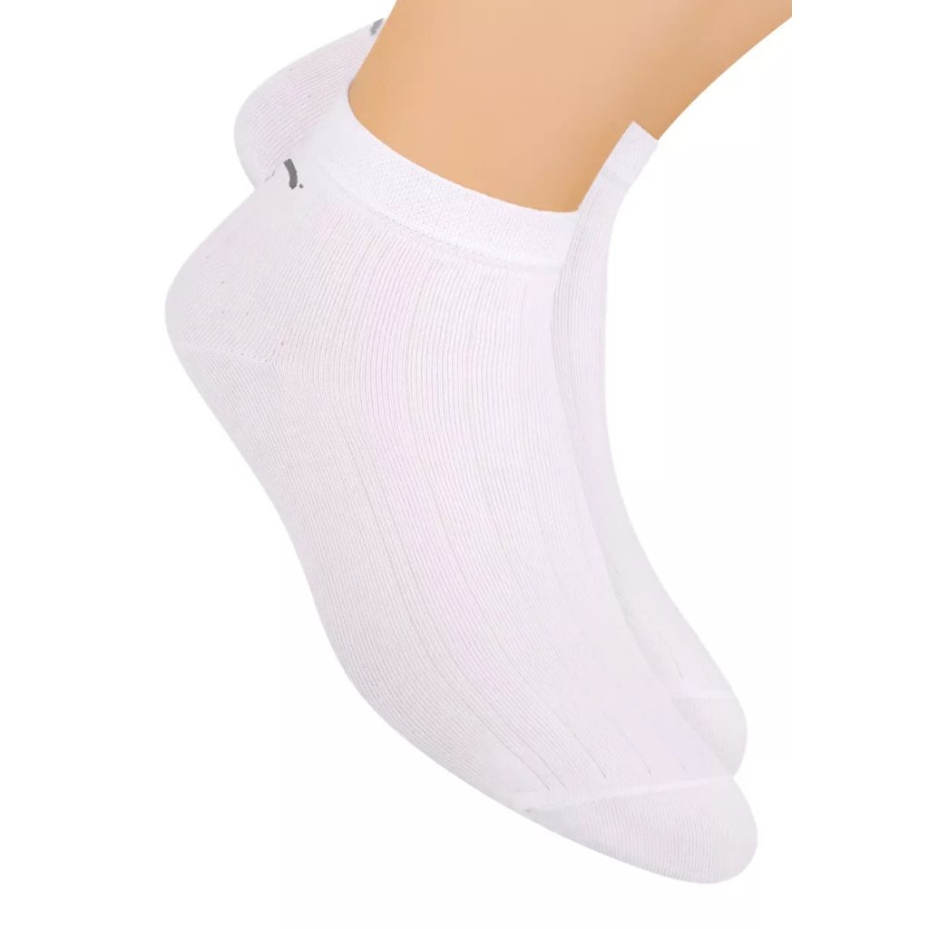 Chlapčenské členkové ponožky športové jednofarebné 054/101 STEVEN (Farba / Veľkosť <img KodProduktu="18054101H"> biela / 38/40)