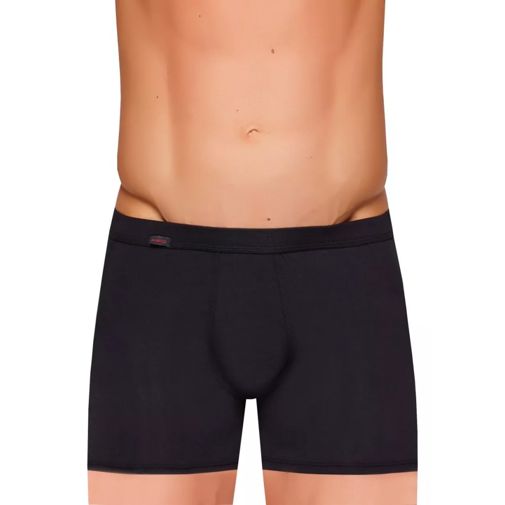 Pánske jednofarebné boxerky s dlhšou nohavičkou Amante Fabio (Farba / Veľkosť <img KodProduktu="2101113001H"> čierna / XL/XXL)