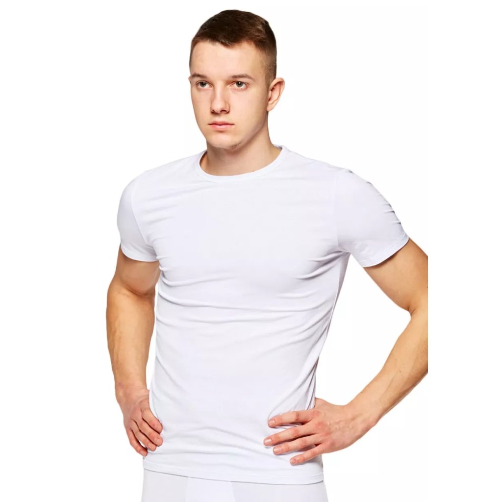 Pánske jednofarebné tričko s krátkym rukávom 02 Fabio (Farba / Veľkosť <img KodProduktu="2101182002H"> biela / XXL/3XL)
