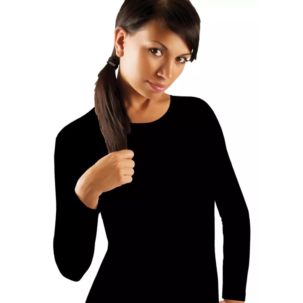 Dámske tričko s dlhým rukávom Veronica Emili (Farba / Veľkosť <img KodProduktu="05148007H"> čierna / XXL/3XL)