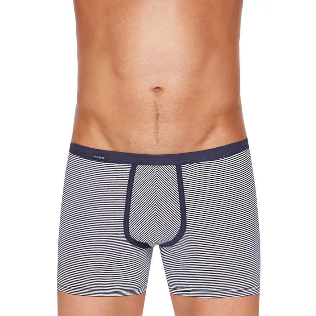 Pánske boxerky s dlhšou nohavičkou a pozdĺžnym prúžkom vzor 206P Fabio (Farba / Veľkosť <img KodProduktu="2110113206pH"> biela-granát / XL/XXL)