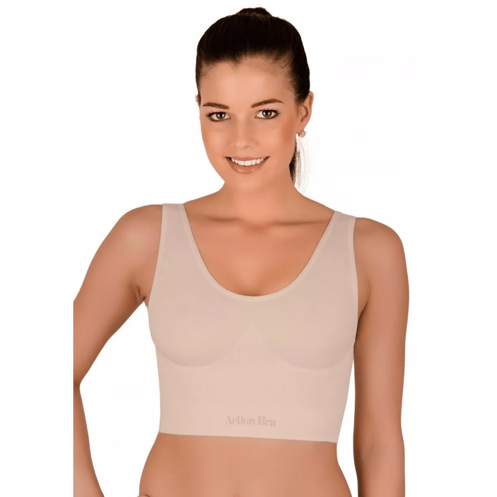 Dámsky bezšvový top tvarujúci na široké ramienka 06-10 Hanna Style (Farba / Veľkosť <img KodProduktu="2806010H"> telová / XL/XXL)