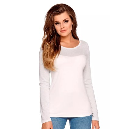 Dámska blúzka Elza so vzorom melíru Babell (Farba / Veľkosť <img KodProduktu="35148023H"> starorůžová / L/XL)