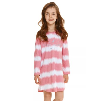 Dievčenská vzorovaná nočná košeľa Carla Taro (Farba / Veľkosť <img KodProduktu="0425911H"> ružová (pink) / 104)