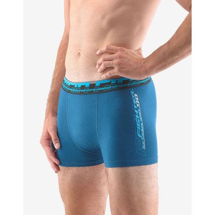 Boxerky s kratšou nohavičkou 73120P (Farba / Veľkosť <img KodProduktu="73120P"> čierna, dunaj / XL/XXL)
