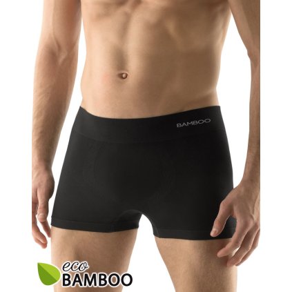 Výhodné balenie 5 kusov - Bambusové pánske boxerky krátka nohavica 53005P (Farba / Veľkosť <img KodProduktu="53005P"> čierna / XL/XXL)