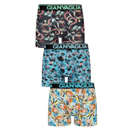 3-PACK Pánske boxerky Gianvaglia 5502 (Farba / Veľkosť <img KodProduktu="5502-GVG"> Farebný mix viď foto / S/M)