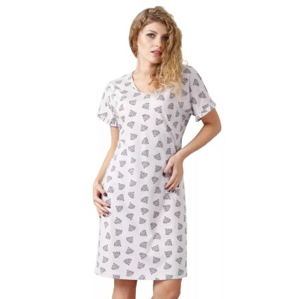 Dámska nočná košeľa Zarta 1034 Leveza (Farba / Veľkosť <img KodProduktu="411034H"> šedá svetlá / XXL)