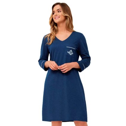 Dámska nočná košeľa Meg 1230 LEVEZA (Farba / Veľkosť <img KodProduktu="411230H"> granát (modrá) / XXL)