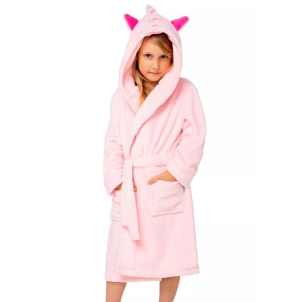Dievčenský župan Unicorn s kapucňou Envie (Farba / Veľkosť <img KodProduktu="1930100930H"> ružová svetlá / 146/152)