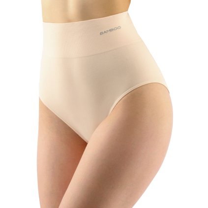 Výhodné balenie 5 kusov - Bambusové klasické nohavičky vysoký pás 00040P (Farba / Veľkosť <img KodProduktu="00040P"> tm. šedá / XL/XXL)