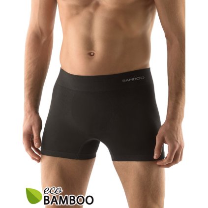Výhodné balenie 5 kusov - Bambusové pánske boxerky dlhšiu nohavička 54005P (Farba / Veľkosť <img KodProduktu="54005P"> čierna / M/L)