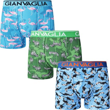 3-PACK Pánske boxerky Gianvaglia 5501 zvieratá (Farba / Veľkosť <img KodProduktu="5501-GVG"> Mix viď foto / S/M)