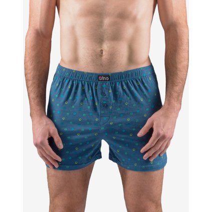 Pánske trenky (Farba / Veľkosť <img KodProduktu="75203P"> tm. šedá, akvamarín / S/M)