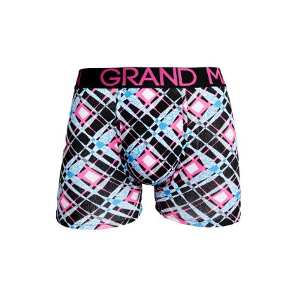 Bavlnené pánske boxerky Grand Man 2007GM (Farba / Veľkosť <img KodProduktu="2007GM-Holland"> černo-růžová / S/M)