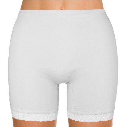 Dámske boxerky vo väčších veľkostiach s čipkou a vyššou nohavičkou Moraj. (Farba / Veľkosť <img KodProduktu="BDM550-22542"> biela / 6XL/7XL)