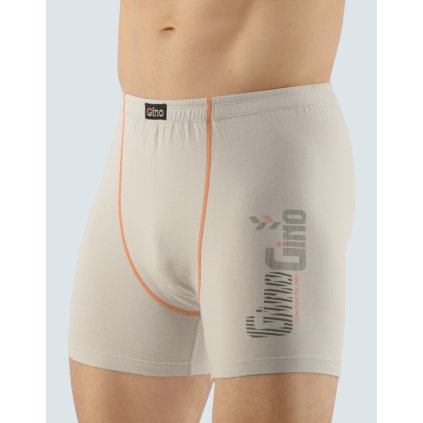 Boxerky dlhšia nohavička 74083P (Farba / Veľkosť <img KodProduktu="74083P"> sv. šedá, mrkvová / S/M)