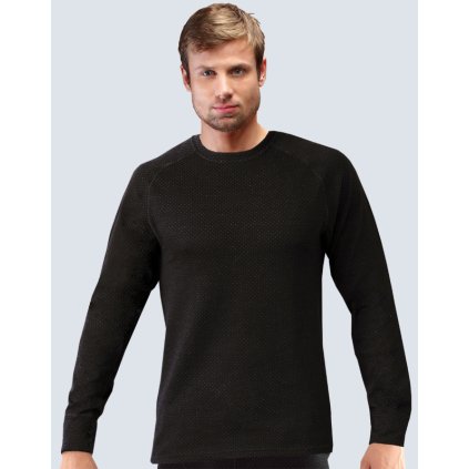 Funkčné tričko s dlhým rukávom - Merino vlna 88014P (Farba / Veľkosť <img KodProduktu="88014P"> čierna, šedá / L)