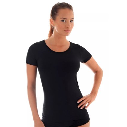 Dámske tričko SS11020 BRUBECK (Farba / Veľkosť <img KodProduktu="2311020ssH"> šedá svetlá / L/XL)