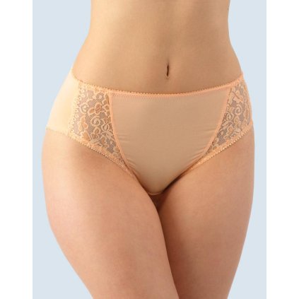 Nohavičky vyššie bok s čipkou 10120P (Farba / Veľkosť <img KodProduktu="10120P"> lososová / XL/XXL)