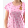 Košieľka nočná dámska krátky rukáv 19132P (Farba / Veľkosť <img KodProduktu="19132P"> ružovofialová, pink / XXL)
