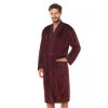 Pánsky župan na zaväzovanie Royal bordo L&L (Farba / Veľkosť <img KodProduktu="13205001H"> bordo (vínová) / XL/XXL)