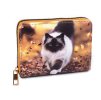 Detská peňaženka s mačkou oranžová 9,5x12,5 cm