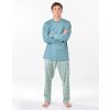 Pyžamo dlhé pánske. (Farba / Veľkosť <img KodProduktu="79189P"> měsíc, aqua / 4XL)