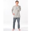 Pyžamo dlhé pánske (Farba / Veľkosť <img KodProduktu="79191P"> sv. šedá, tm. šedá / 3XL)