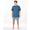 Pyžamo krátke pánske (Farba / Veľkosť <img KodProduktu="79192P"> petrolejová, aqua / 4XL)
