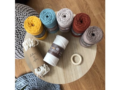 DIY balíček: macramé závěs na květináč + video návod
