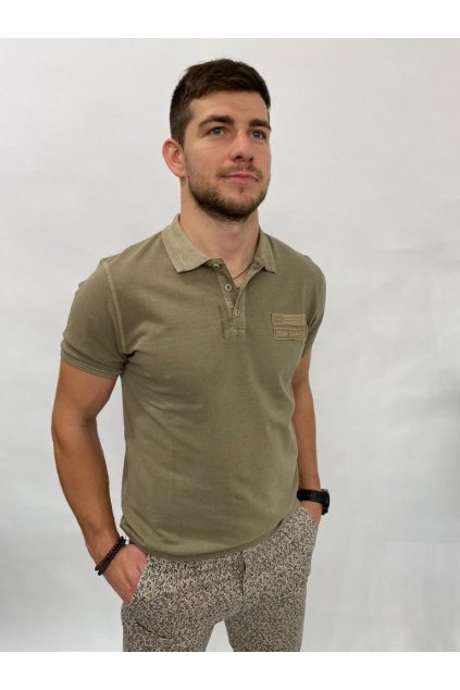 Tričko polo, MARKUP - khaki (Velikost Velikost XXL)