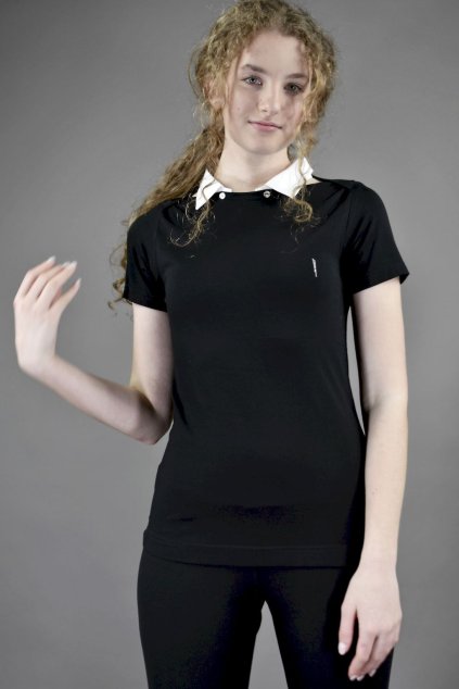 tunika s odepínacim bilym limcem kratky rukav a