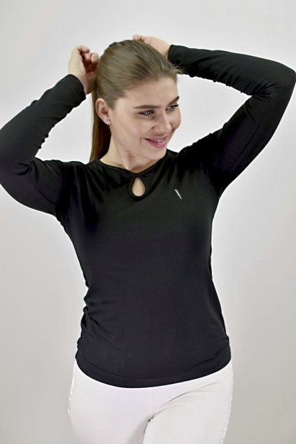 triko se slzou dlouhy rukav cerne a