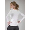 damske bile triko basic dlouhy rukav d