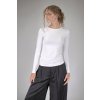 damske bile triko basic dlouhy rukav a