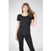 merino triko damske cerne kratky rukav tisk motto a