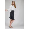 ČERNÁ PŮLKOLOVÁ MINI SUKNĚ S KAPSAMI