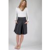 ČERNÁ PŮLKOLOVÁ MINI SUKNĚ S KAPSAMI