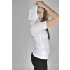 damske bile triko s kapuci kratky rukav c