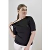 triko s lodičkou rukav nad loket cerne d