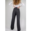 kalhoty damske cerne siroke s pruznym pasem abx 806 d