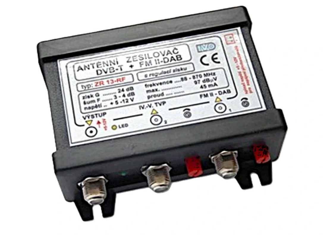 Zes.FMII-DAB + DVBT2 24dB-REG+zdroj