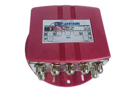 DI04 Double 2/1 switch with TV Combiner P.166-W Diseqc 2.O, pro 2xLNB+TV
